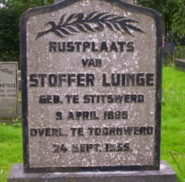 Grafsteen Stoffer Luinge (collectie Ben Wiltjer)